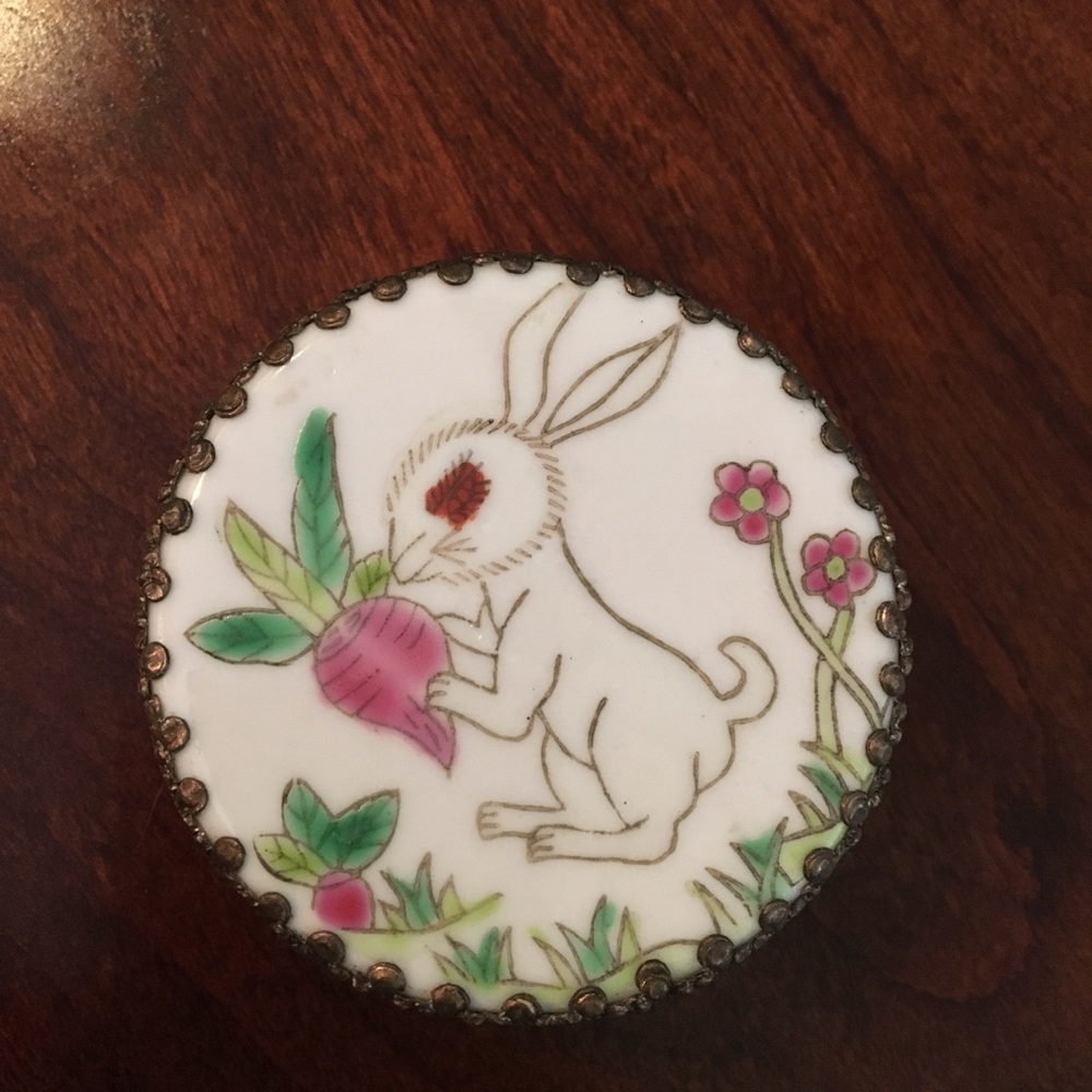 Vintage bunny mirror
